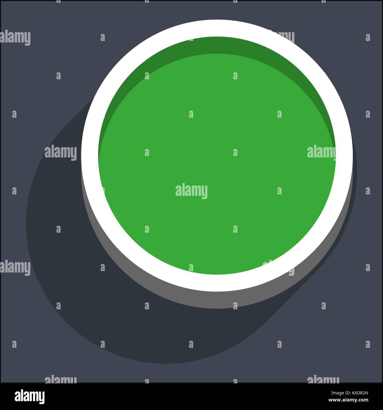 Es in allen ihren Designs verwenden. Flache web Internet Kreis mit dunklen Schatten in 3D-Stil. Klicken Variante. Schnelle und einfache recolorable Form. Vektor il Stock Vektor