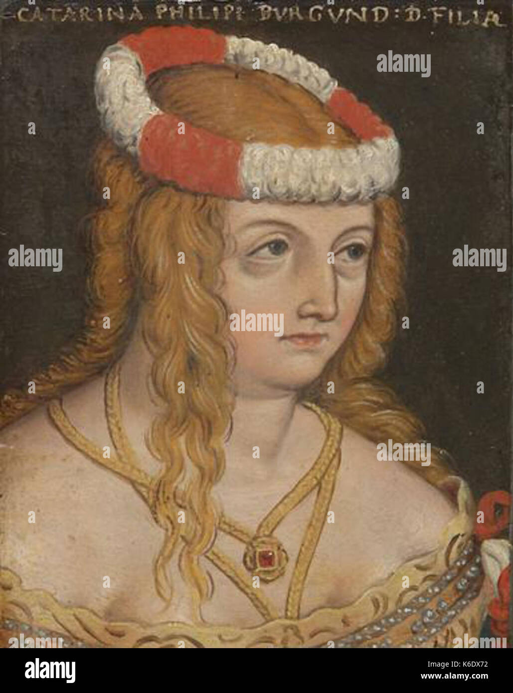 Katharina von Burgund Stockfoto