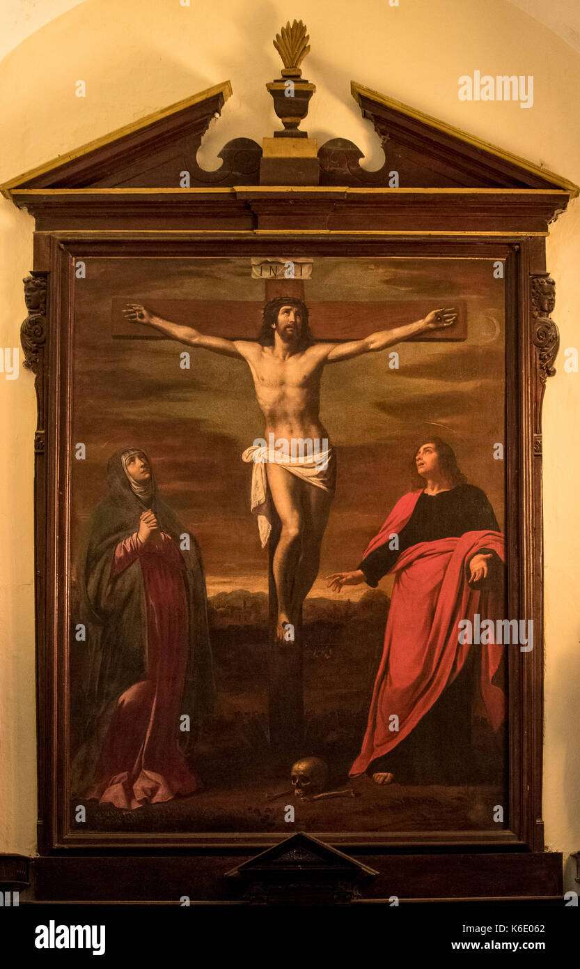 Italien Ligurien 5 Terre Nationalpark - Monterosso al Mare - Kloster von Monterosso -Kreuzigung 'zugeschrieben dem Maler Van Dyck, Stockfoto