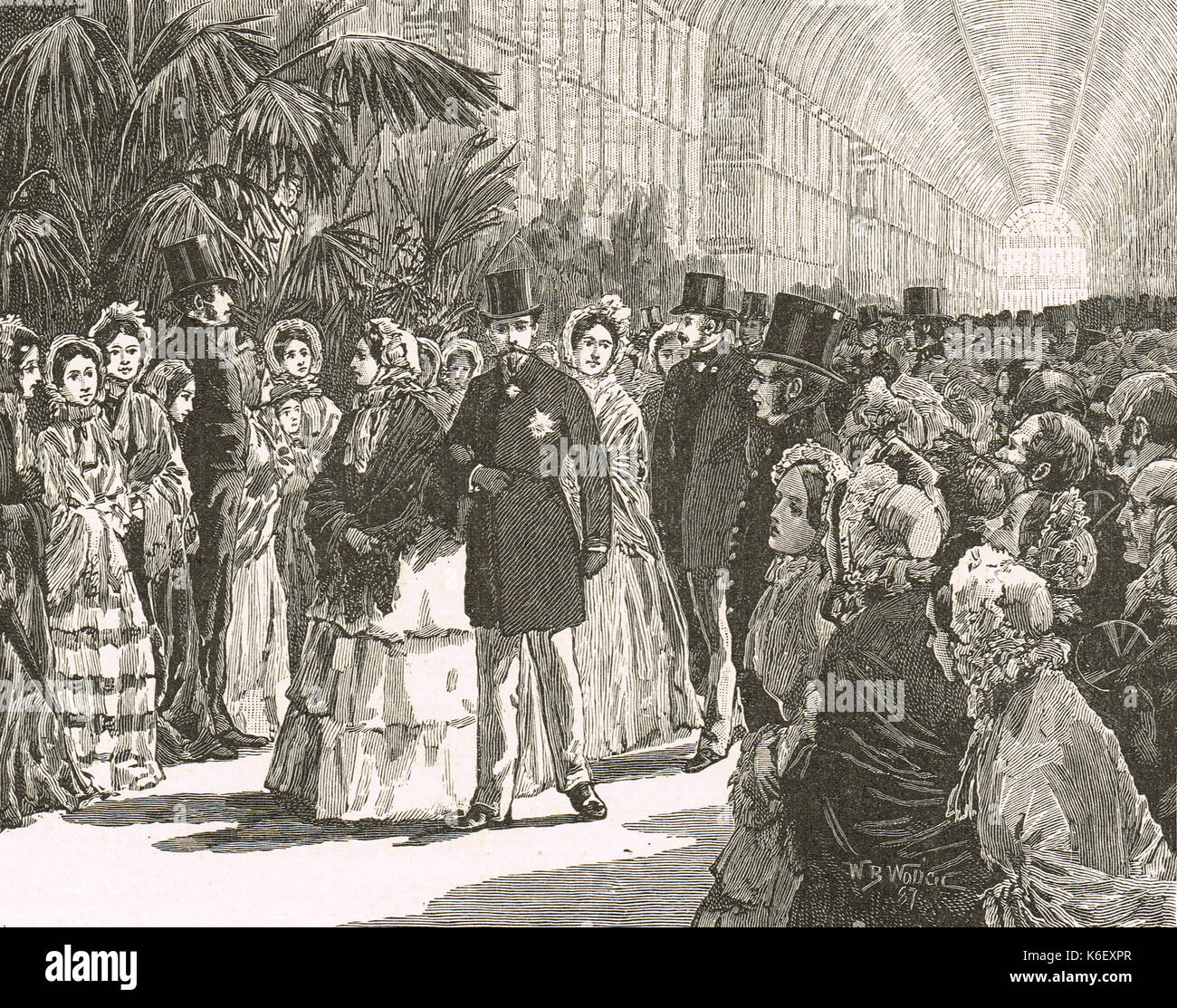 Napoleon III., der königlichen und kaiserlichen Besuch des Crystal Palace, 20. April 1855 Stockfoto