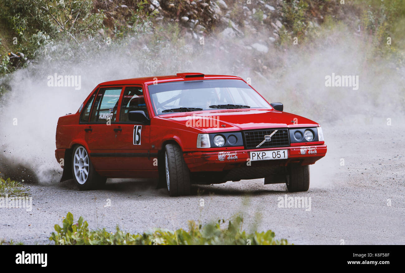 Rallye-Sport Schweden Stockfoto