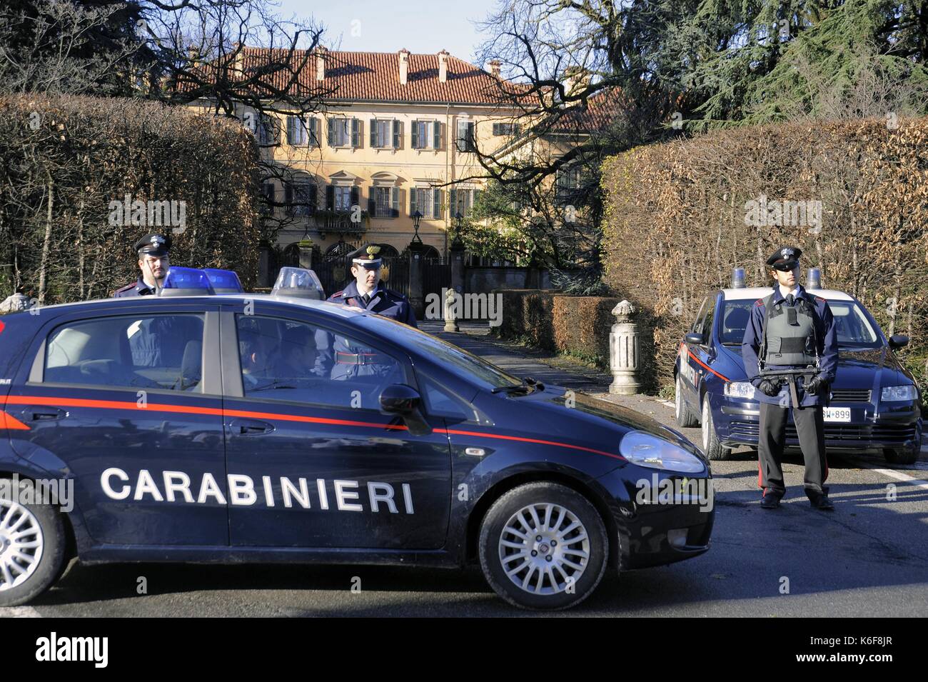 Villa San Martino in Arcore (Monza, Mailand), der Heimat der Industriemagnat und Politiker Silvio Berlusconi (Lombardei, Italien) Stockfoto