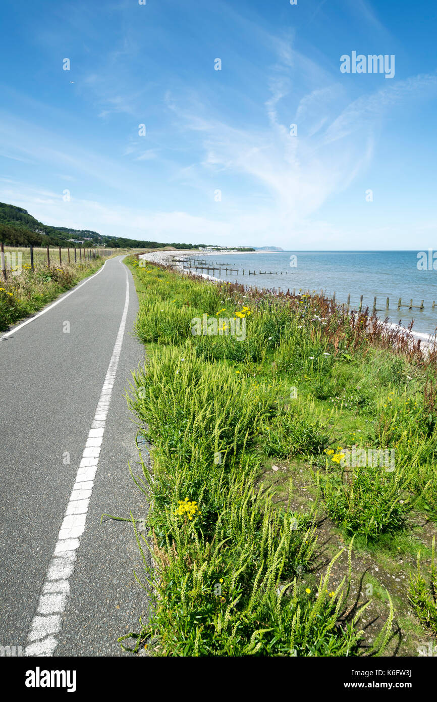 North Wales Küste Rad- und Wanderweg in der Nähe von Llanddulas Stockfoto