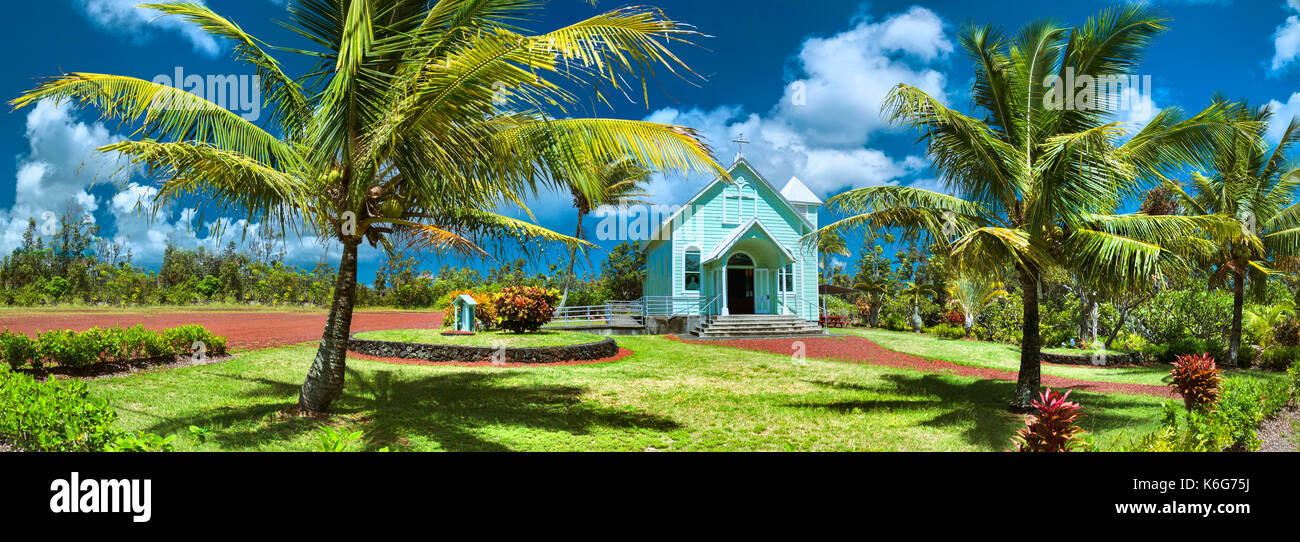 Stern des Meeres Kirche in Kalapana, Big Island, Hawaii, USA Stockfoto