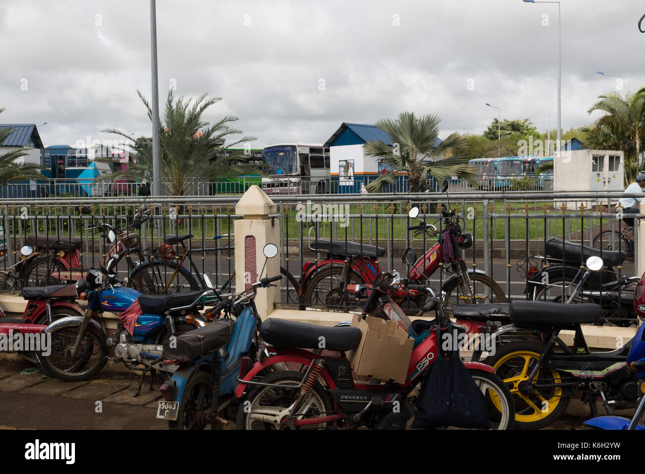 Zentrale Flacq Sonntag shopping Markt, Mauritius Stockfoto