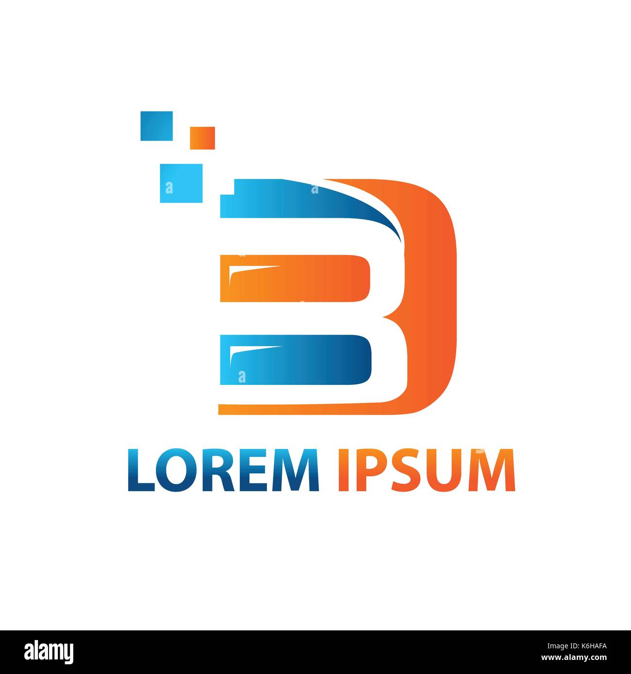 Initialen BD-Logo, Illustration Design, auf weißem Hintergrund Stock Vektor