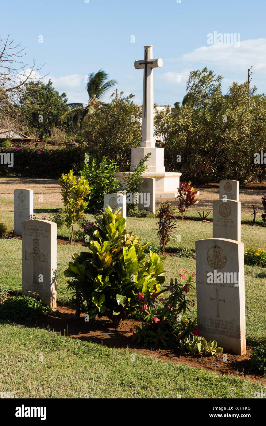 Der britische Soldatenfriedhof, Antsiranana, Diego Suarez, Madagaskar Stockfoto