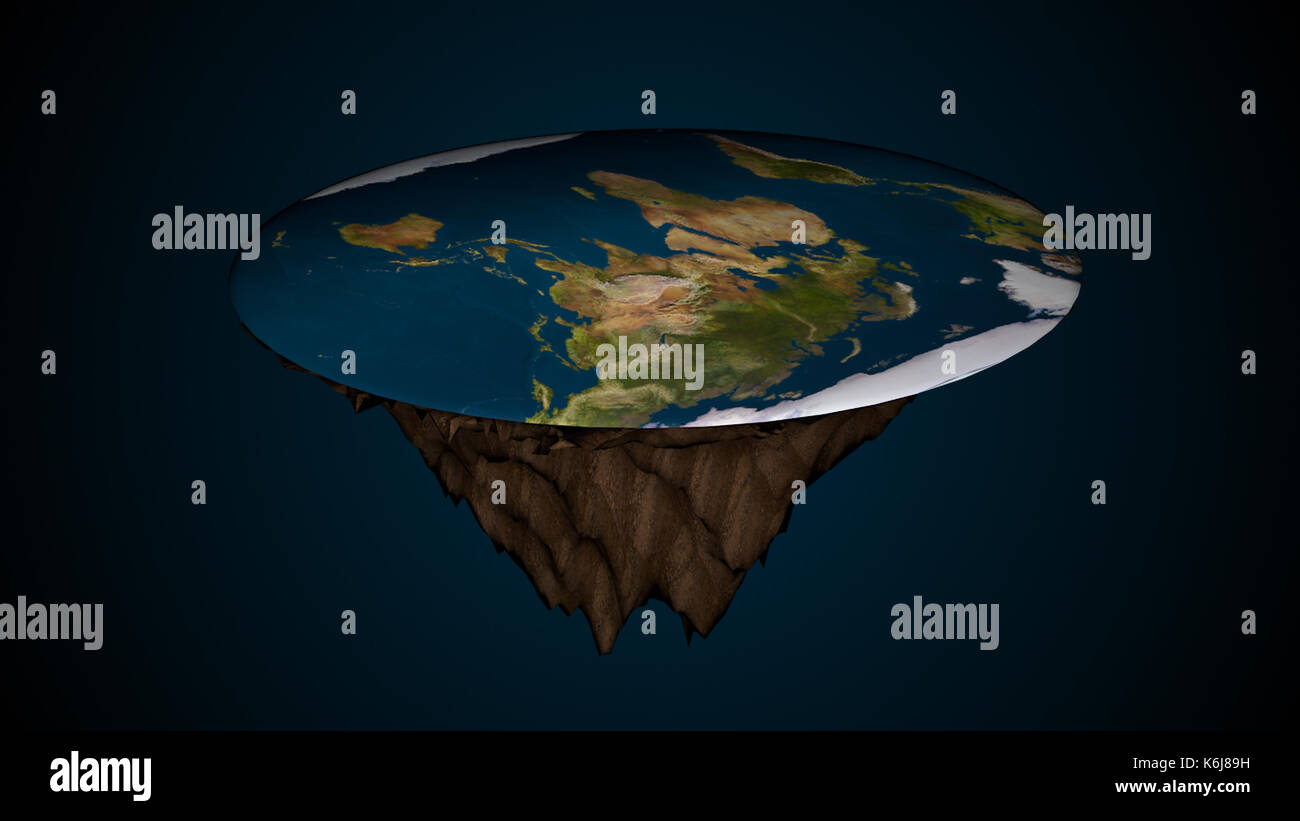 Raum Hintergrund mit flachen Erde. Digitale Illustration Stockfoto