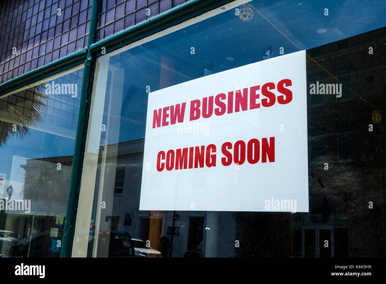 Beaufort South Carolina, Bay Street, historische Innenstadt, Geschäfte, Geschäfte, Schild, neues Geschäft, wirtschaftliche Entwicklung, kommerzielle Immobilien, rf SC170514013RF Stockfoto