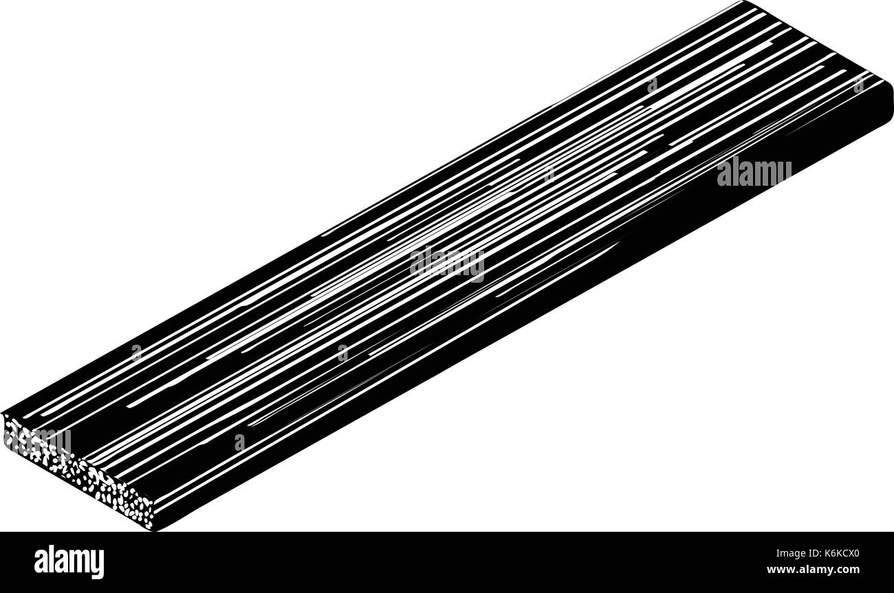 Holz plank Symbol, einfachen Stil Stock Vektor