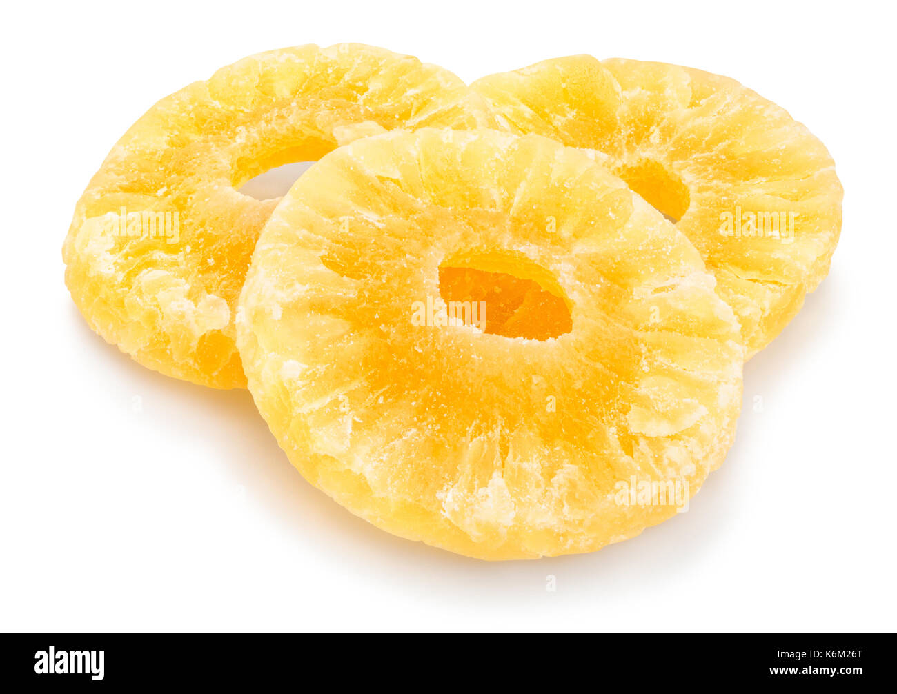 Kandierte Ananas Pfad isoliert Stockfoto