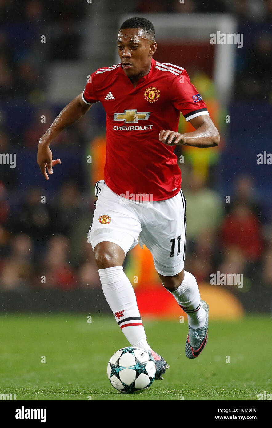 Anthony Martial von Manchester United in der UEFA Champions League, Gruppe A Spiel im Old Trafford, Manchester. PRESS ASSOCIATION Foto. Bild Datum: Dienstag, den 12. September 2017. Siehe PA-Geschichte Fußball Man Utd. Foto: Martin Rickett/PA-Kabel Stockfoto