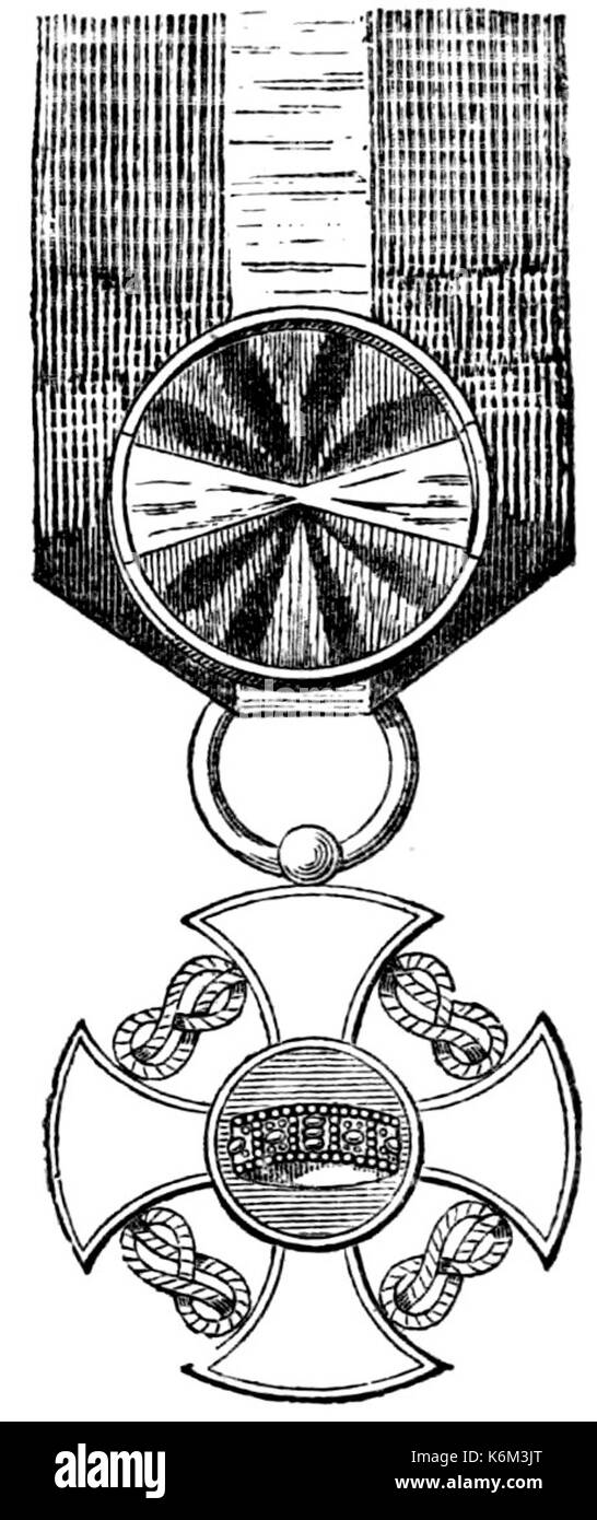 Corona d'Italia Croce Cavalieri e Uffiziali Stockfoto