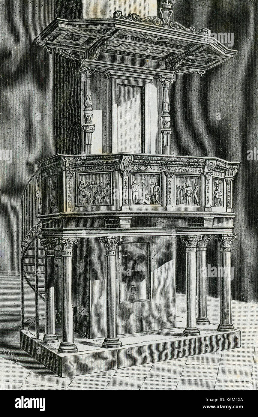 Cremona Duomo il pulpito Stockfoto