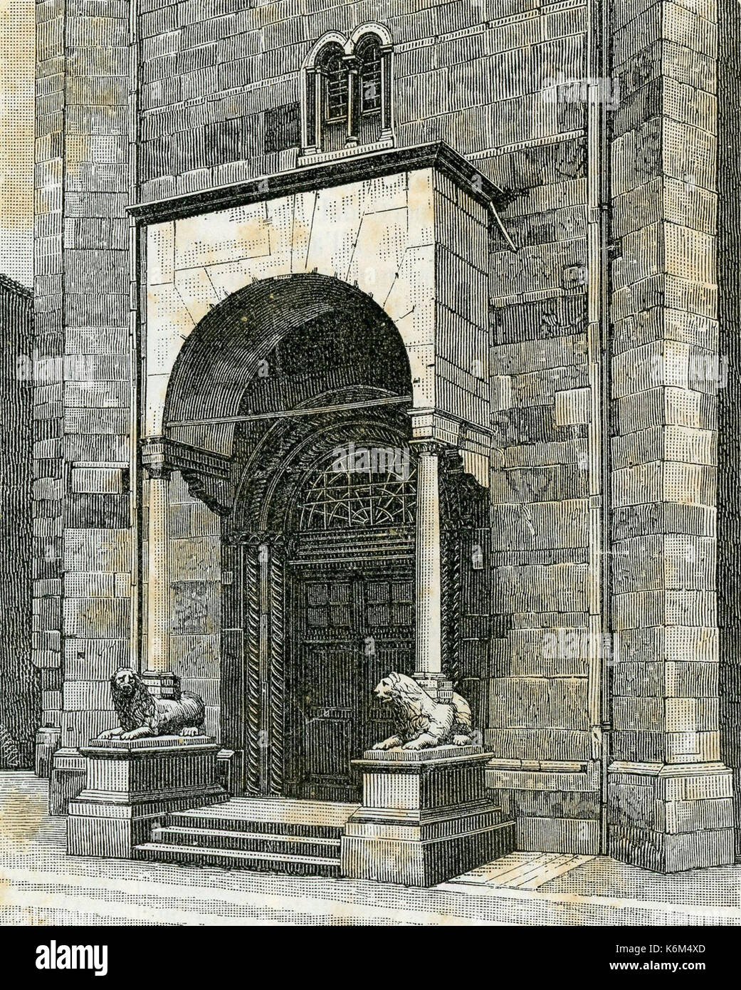 Cremona Porta del Battistero Stockfoto