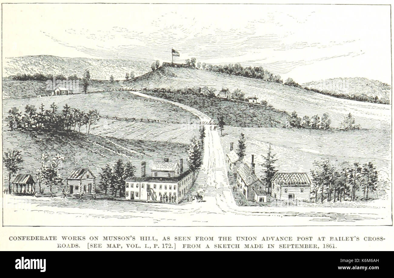 Konföderierten arbeitet auf munson's Hill Stockfoto