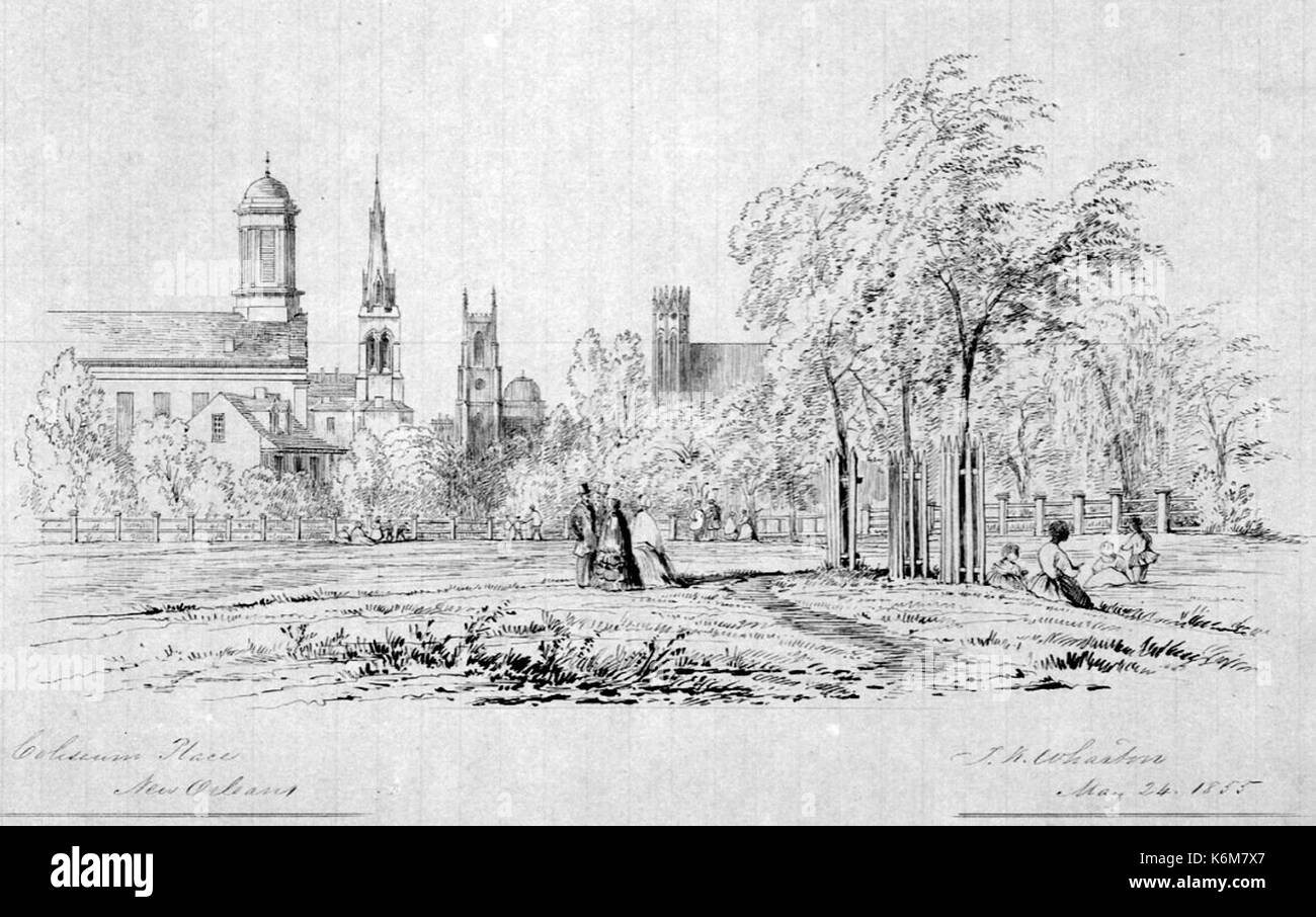 Kolosseum Ort New Orleans 1855 von Thomas K Wharton Stockfoto