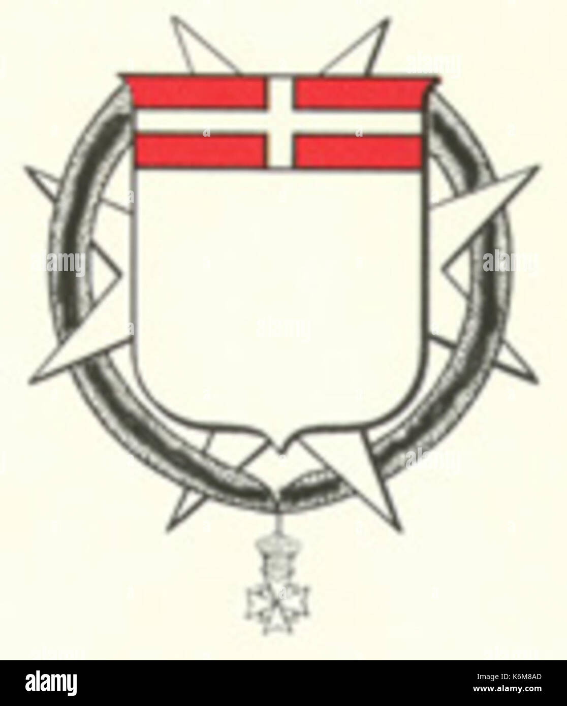 CoA SMOM Gerichtsvollzieher Knights Grand Cross im Gehorsam Stockfoto