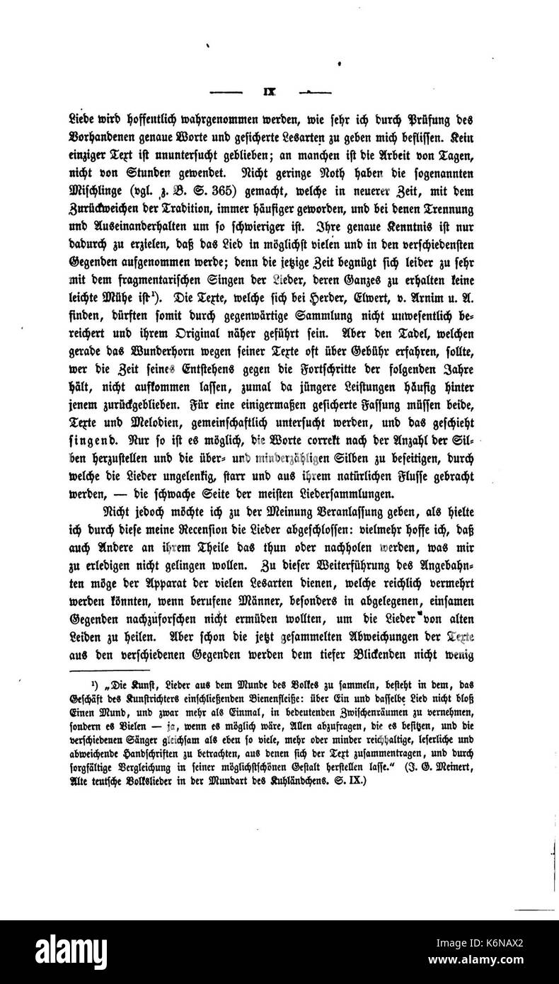 Deutscher Liederhort (ERK) p009 Stockfoto