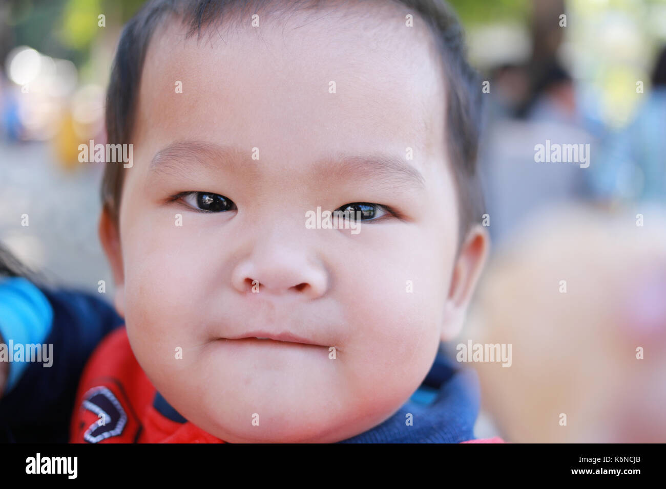 Gesichter der Asiatischen Kinder in der glücklichen Konzept von Gesundheit und gute Stimmung. Stockfoto