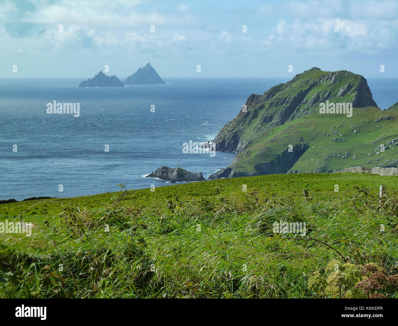 Website von Star Wars Film, Skellig Michael in South Kerry, Irland Stockfoto