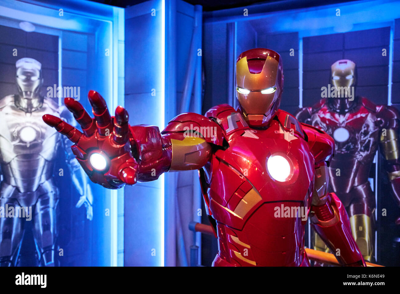 Amsterdam, Niederlande - 05 September, 2017: Wachsfigur von Tony Stark der Iron Man von Marvel Comics in Madame Tussauds Wax Museum in Amsterdam Stockfoto