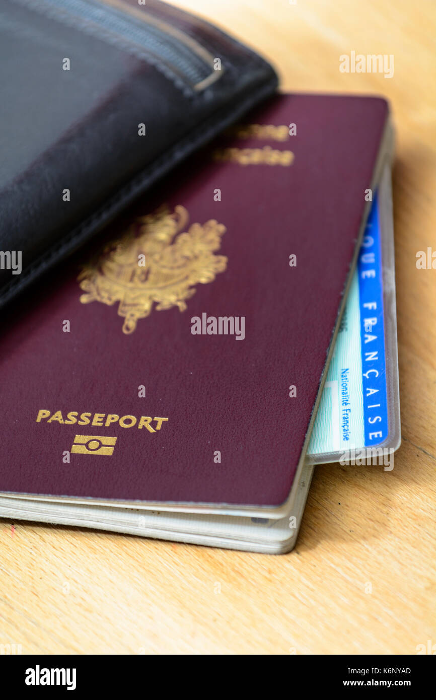 Pass und Identitätskarte Stockfoto