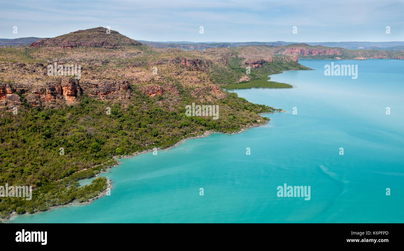 Luftaufnahme der Naturforscher Insel, Prince Frederick Harbour, Kimberley Coast, Australien Stockfoto