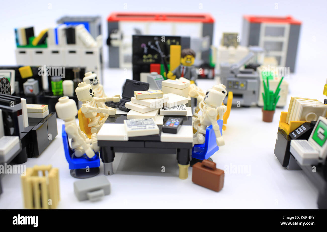 Lego Büro Stockfoto