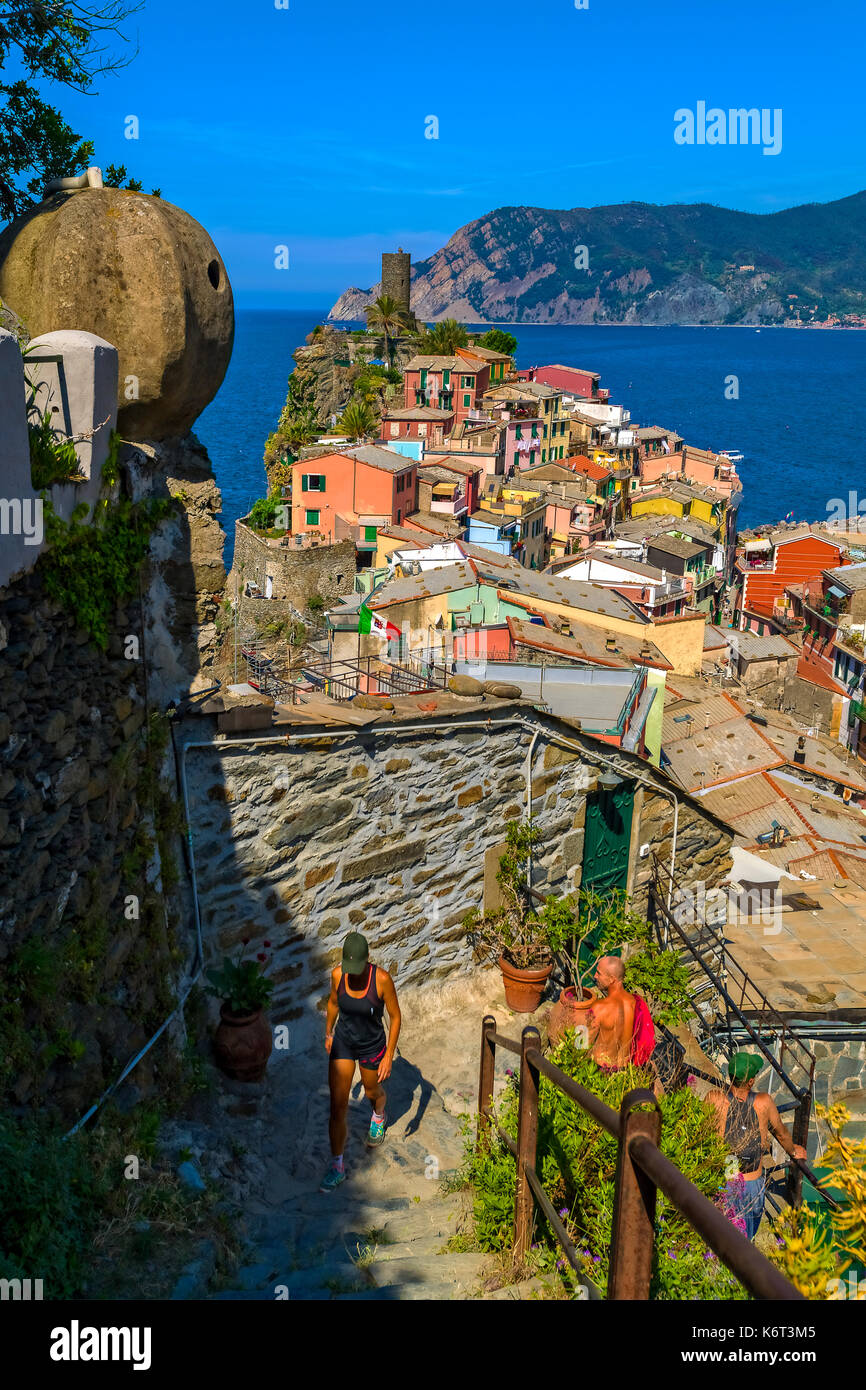 Italien Ligurien Cinque Terre Nationalpark Vernazza - Stockfoto