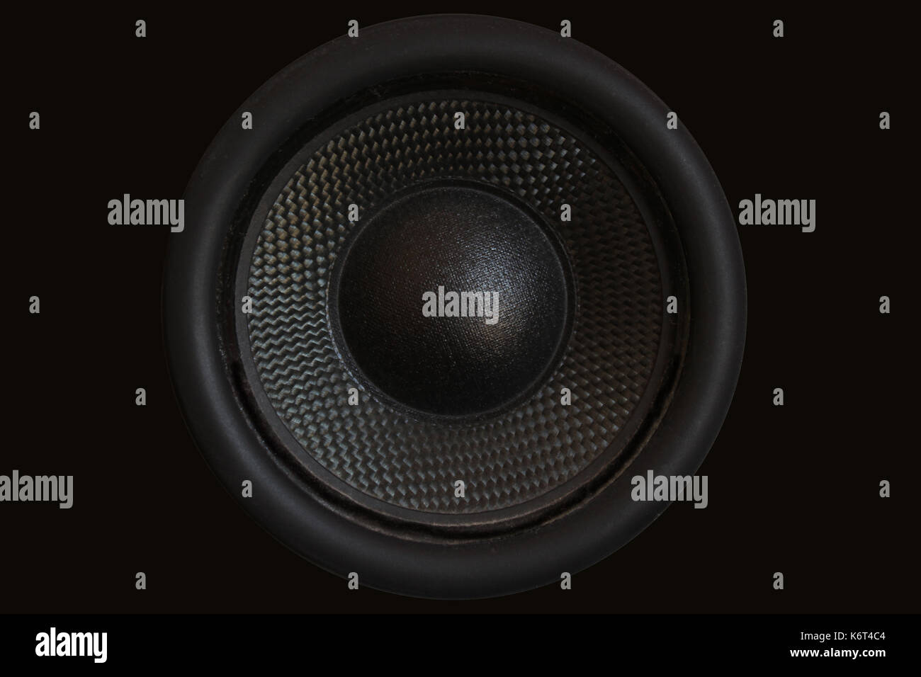 Audio bass Lautsprecher close-up Stockfoto