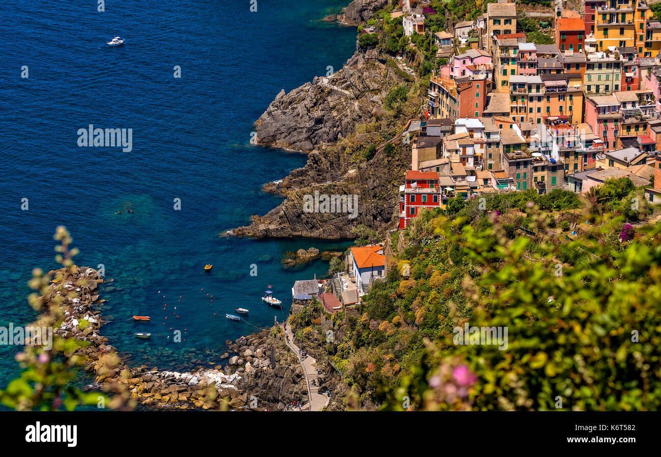 Italien Ligurien Cinque Terre Riomaggiore Stockfoto