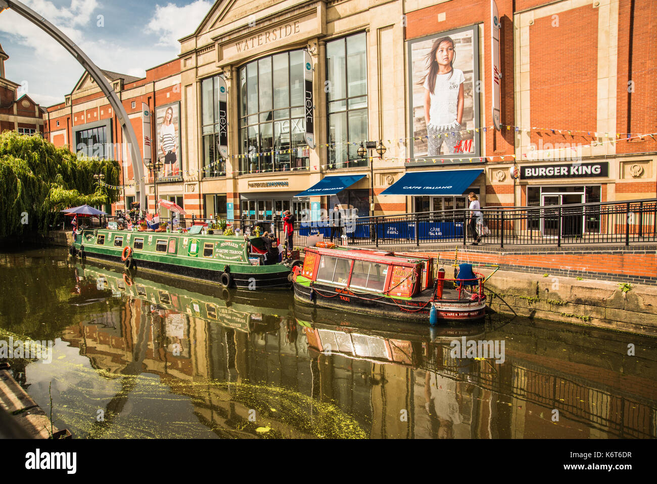 Das Leben auf dem Kanal Lincoln England Ray Boswell Stockfoto