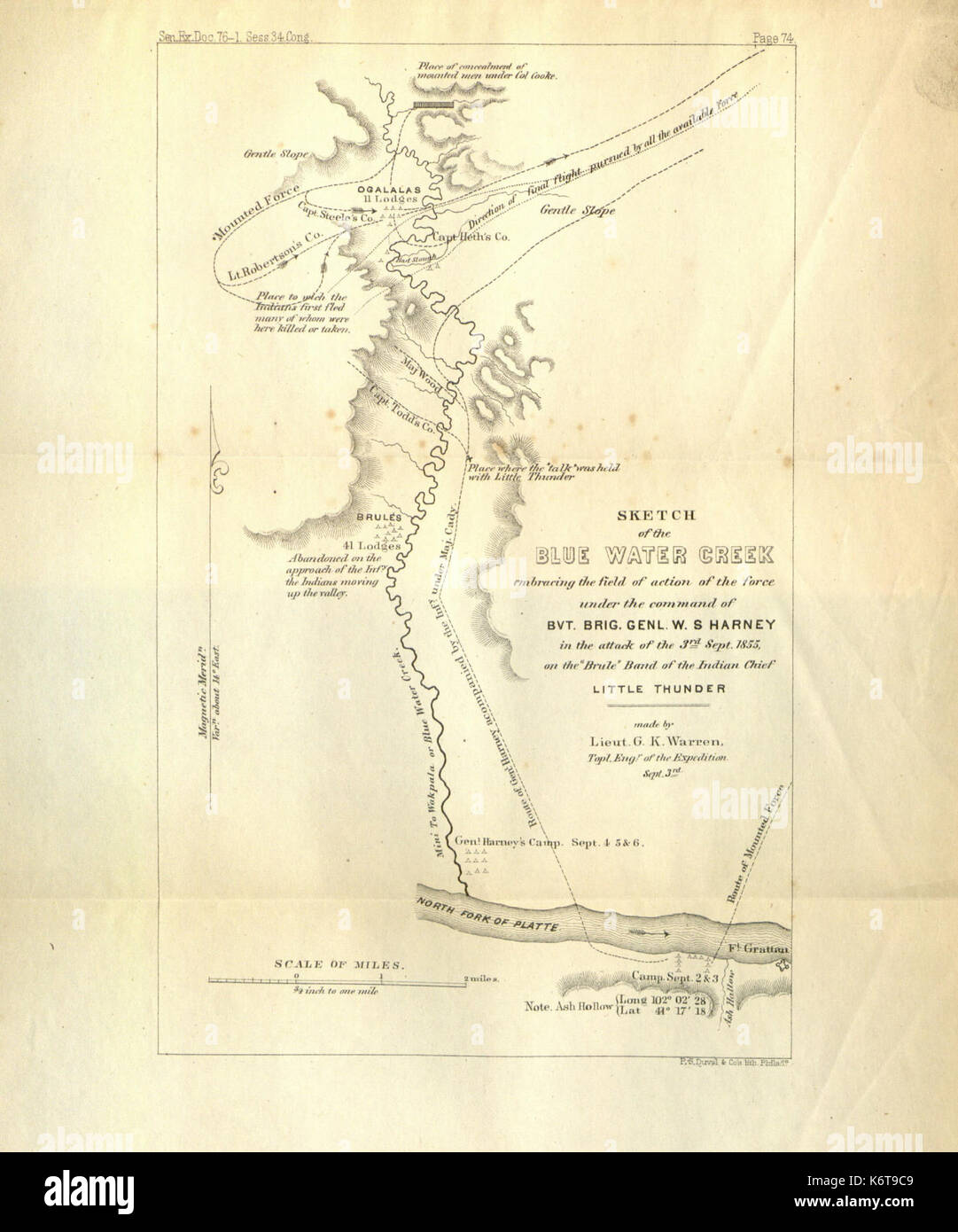 Erkundungen in der dacota Land, im Jahr 1855 BHL 32561791 Stockfoto