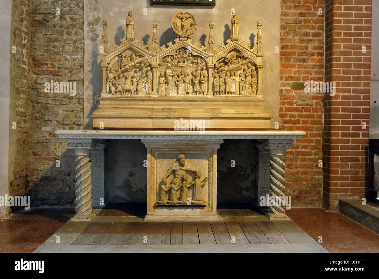 Italien, Lombardei, Mailand, Tessiner Bezirk, Sant'Eustorgio Basilika, die Reliquien der heiligen 3 Könige Stockfoto