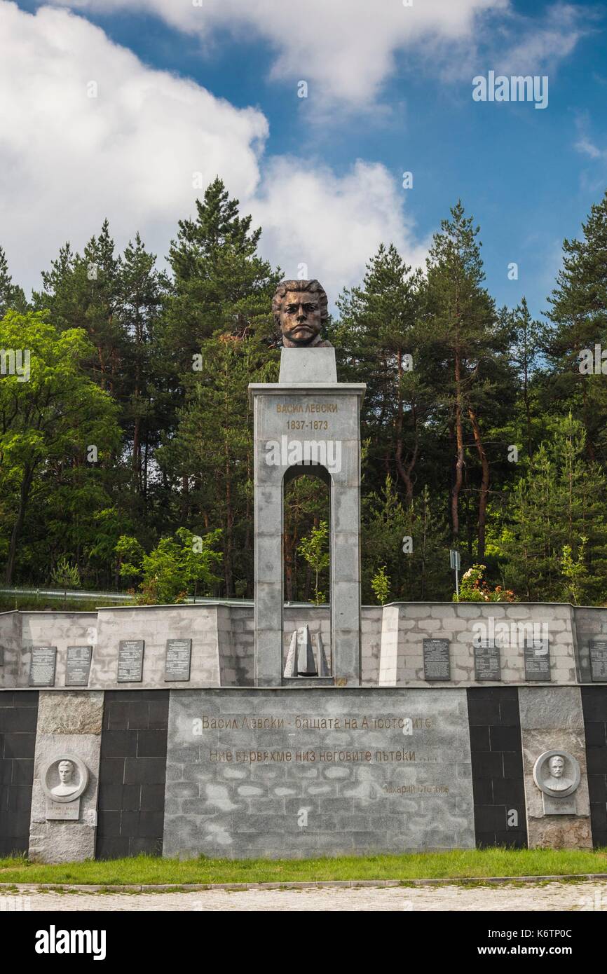 Bulgarien, Mittelgebirge, Mirkovo, bulgarische Unabhängigkeit Führer, Vasil Levski-Denkmal Stockfoto