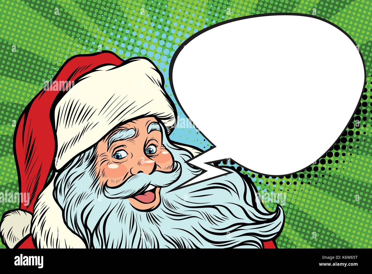 Weihnachtsmann cartoon Bubble, Weihnachten Gruß Stock Vektor