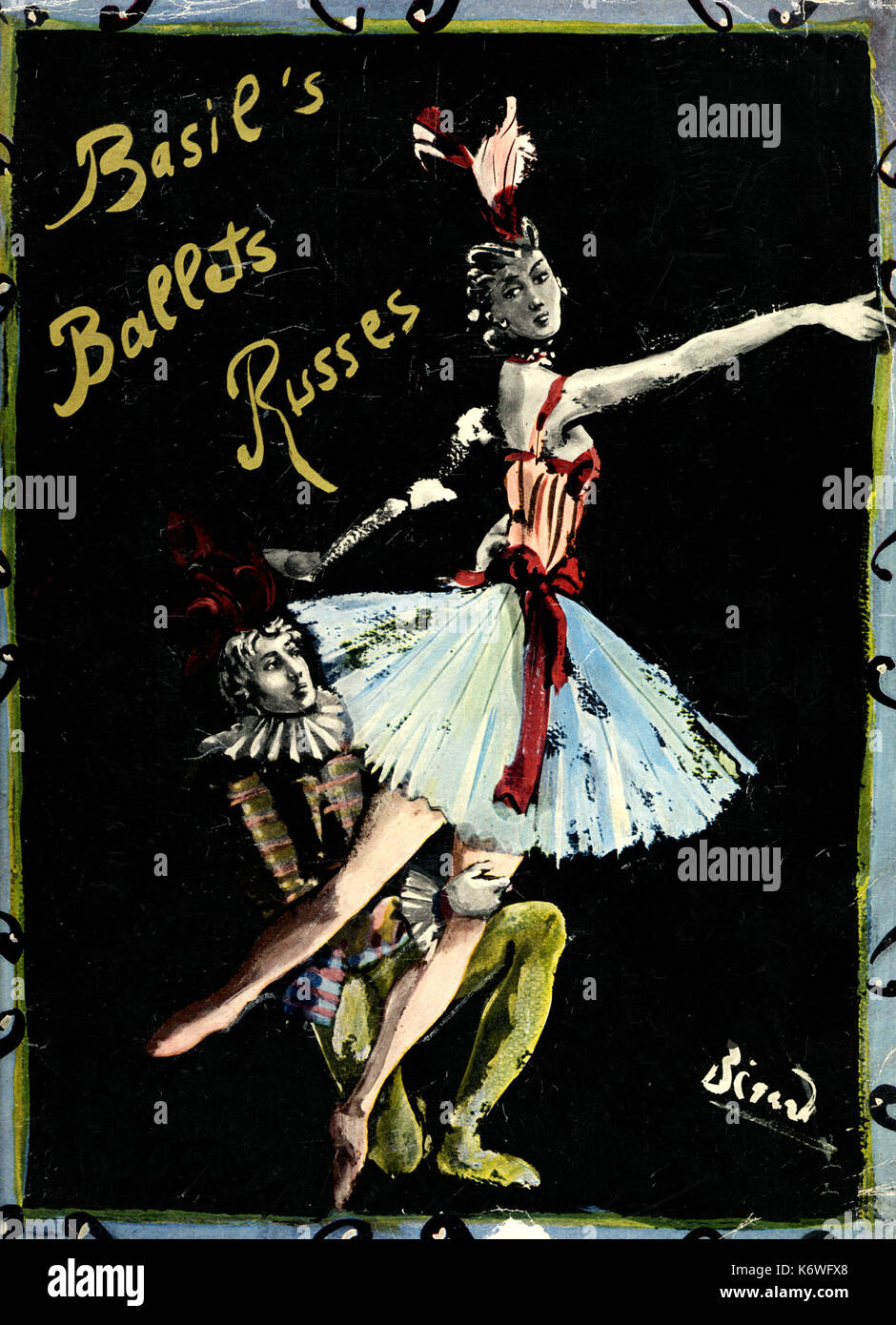 BALLETS RUSSES, 1937 Programm für Juni-oktober 1937 Col W de Basil's Ballets Russes Pas de Deux. Ballet Russe, Ballets Russes Stockfoto