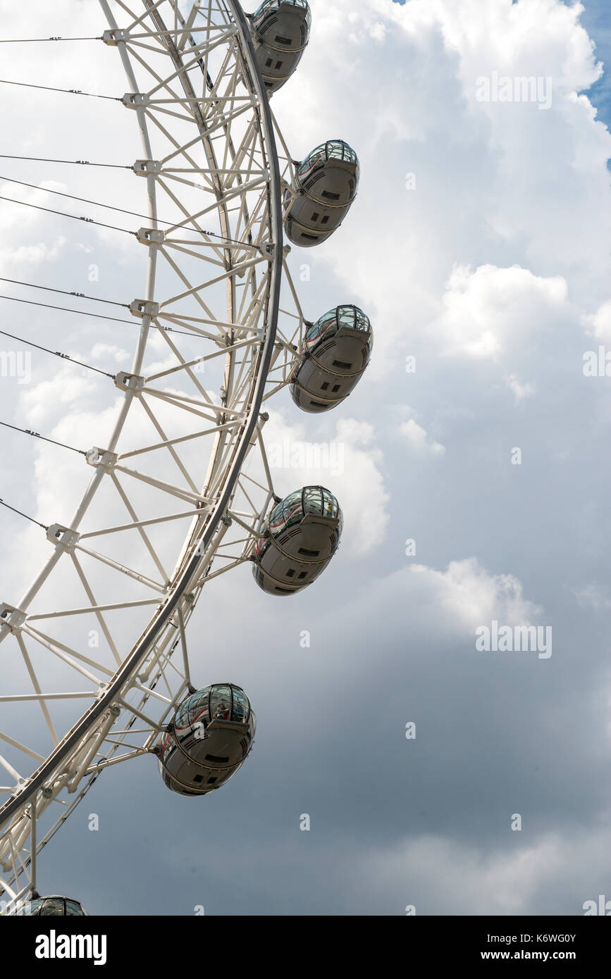 Kapseln, London Eye, Teilansicht, London, England, Großbritannien Stockfoto