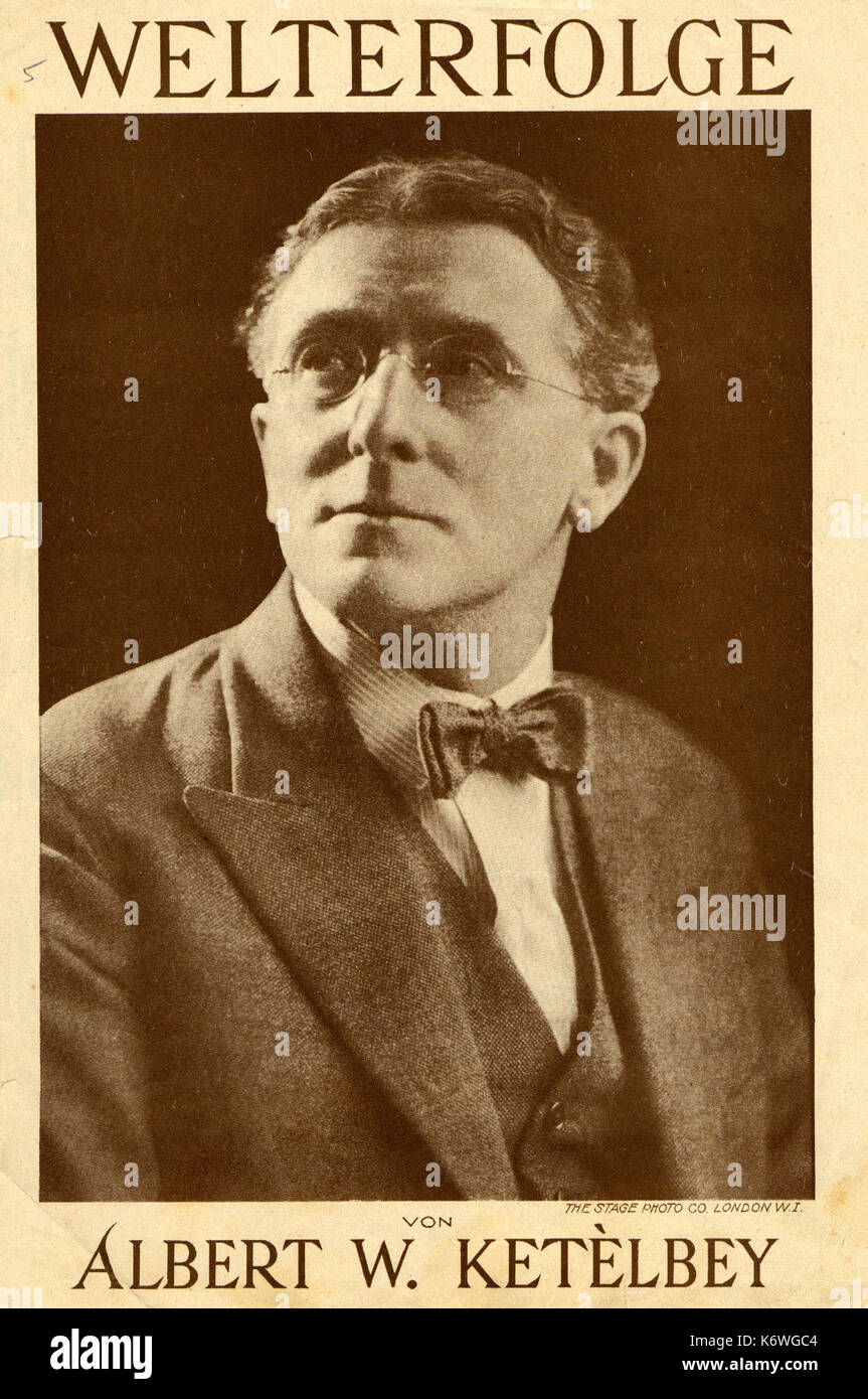 Albert W. Ketelbey portrait. Englische Komponist der Musik (1875-1959) Stockfoto