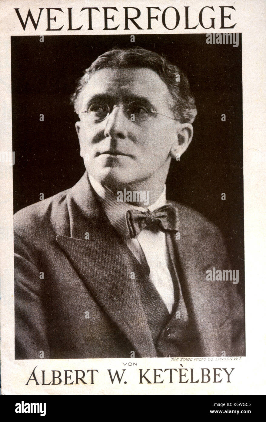 KETELBEY Albert W.-portrait englische Komponist der Musik (1875-1959) Stockfoto