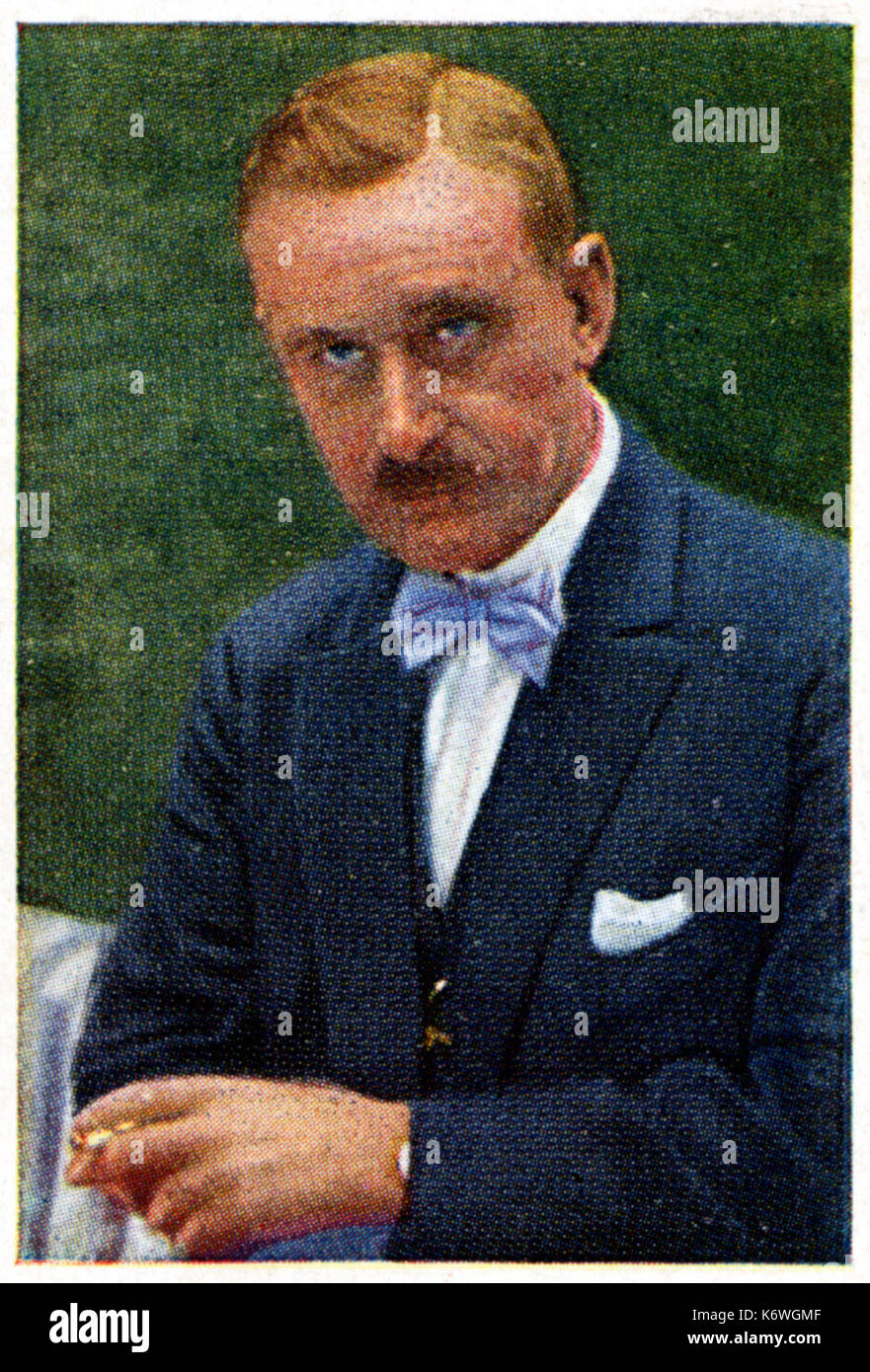 Thomas Mann, deutscher Schriftsteller, 1875-1955. Sein Roman "Tod in Venedig" ist an der Quelle der Inspiration von Mahlers 5. Sinfonie. Auch die Quelle von Brittens Oper "Tod in Venedig". Stockfoto