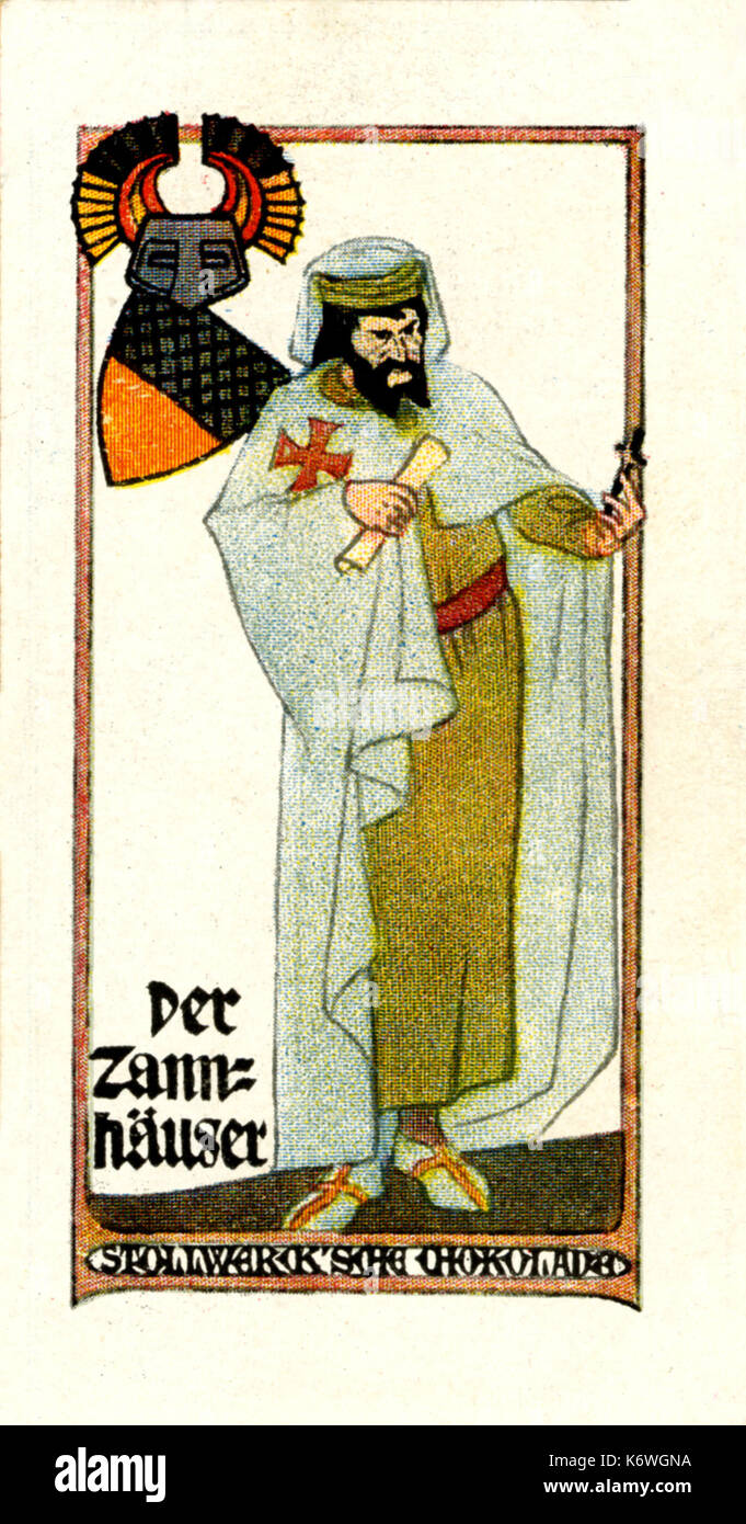 Mittelalter - ALLGEMEINE Tannhauser - lyrische Dichter und Minnesänger, c 1200 - c 1266 Wagners Oper auf ihn Stockfoto