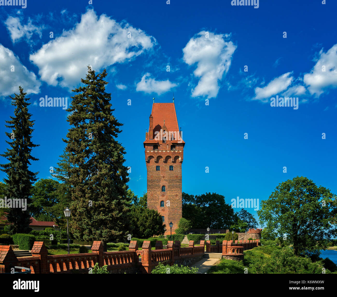 Turm des Schlosses, Tangermünde, Sachsen-Anhalt, Deutschland Stockfoto