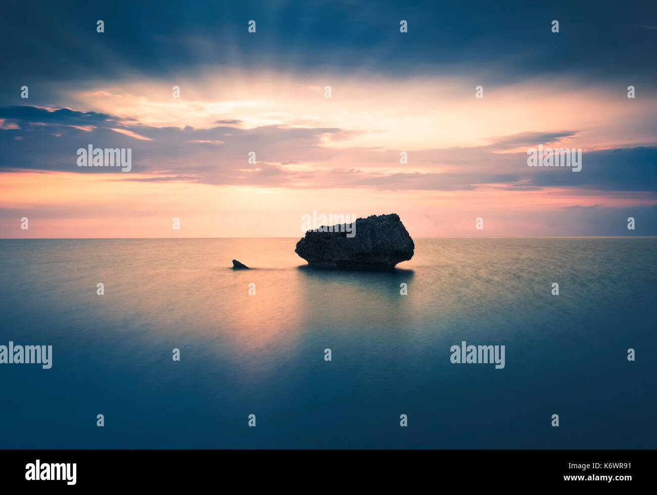 Eine atemberaubende Erschossen am östlichen Pilion, Griechenland auf Potistika Strand! Stockfoto