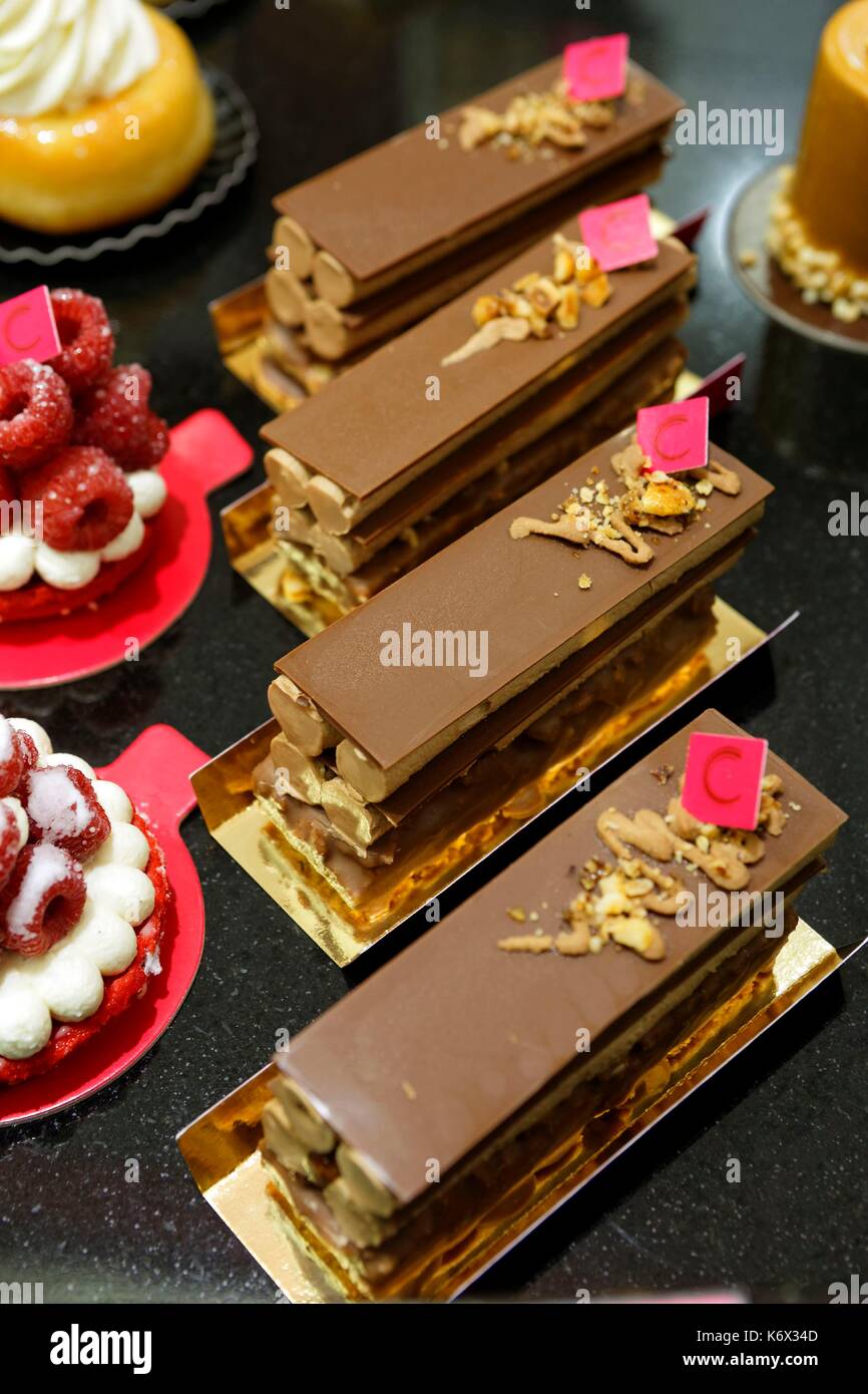 Frankreich, Gironde, Bordeaux, als Weltkulturerbe der UNESCO, Triangle d'Or, Place Des Grands Hommes, La Chocolaterie de Bordeaux David Capy Stockfoto