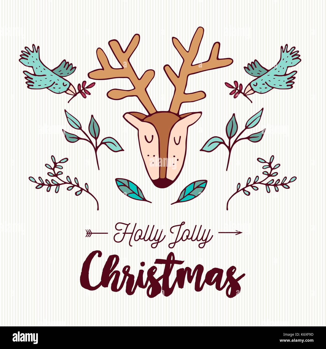 Hirsch vogel cartoon rentier -Fotos und -Bildmaterial in hoher