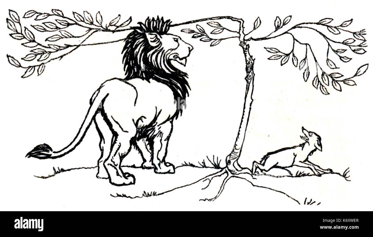 Fabel Esope Rackham 18. Stockfoto