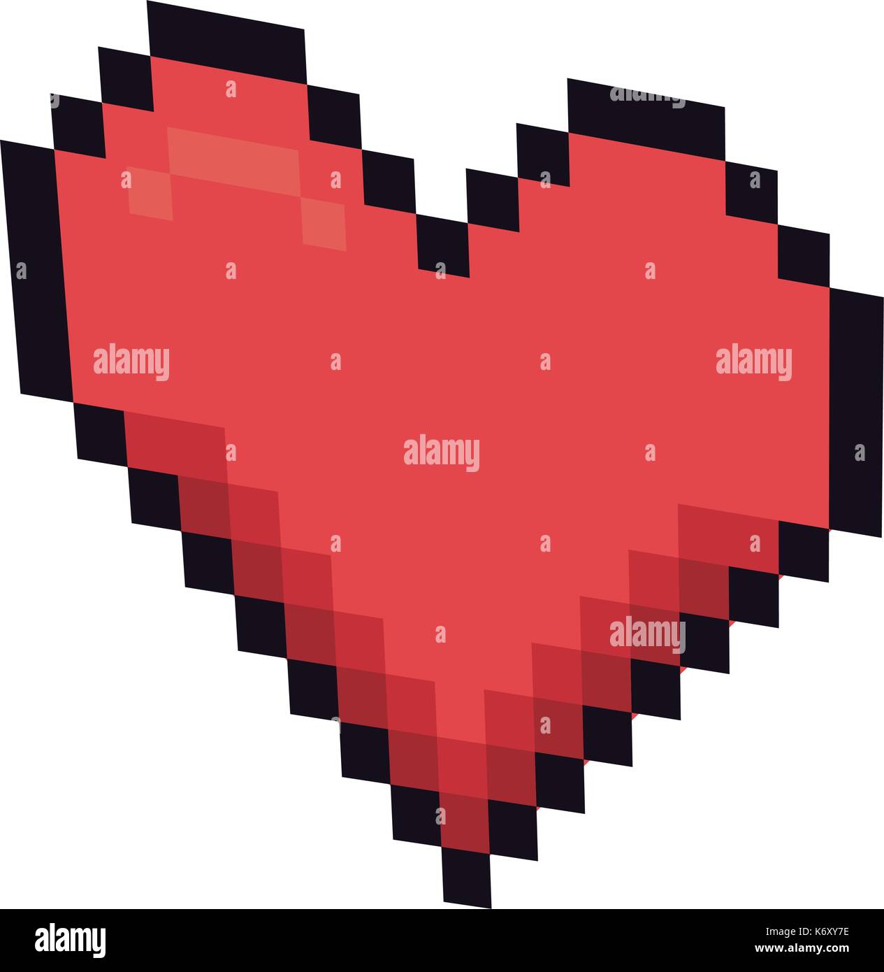 Herz Pixel Isoliert Symbol Stock Vektorgrafik Alamy