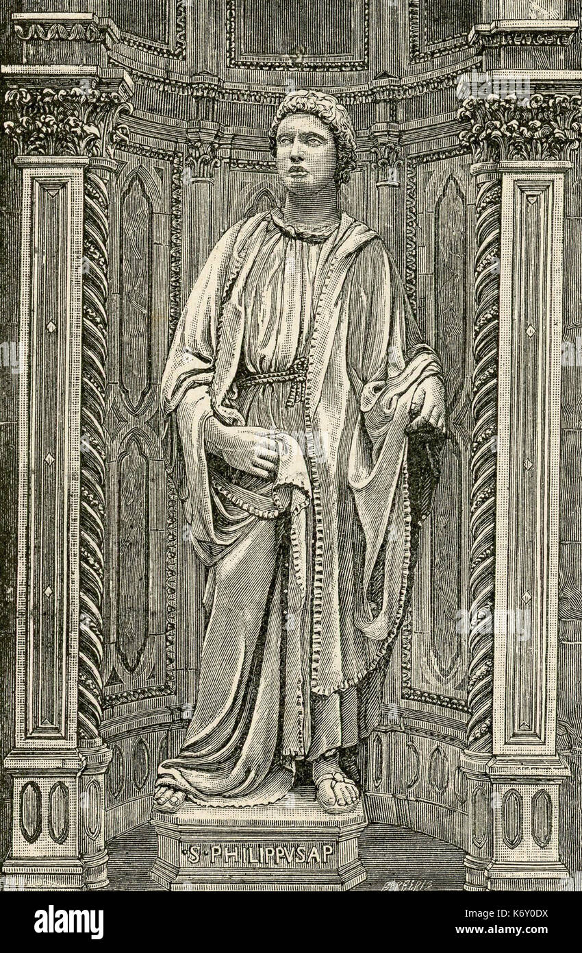 Firenze Statua di San Filippo in oder San Michele Stockfoto